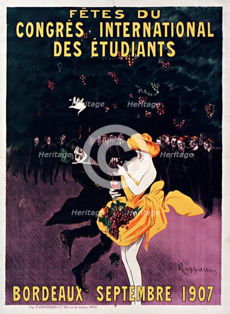Fêtes du Congrès international des étudiants. Bordeaux , 1907. Creator: Cappiello, Leonetto (1875-1942).