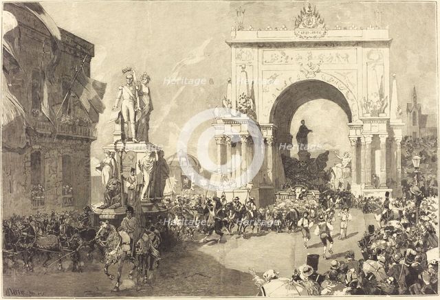 Fêtes jubilaires de Bruxelles, 1883/1890. Creator: Auguste Lepere.