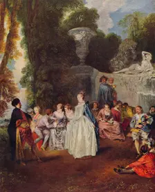 Fetes Venitiennes, c1718, (1938). Artist: Jean-Antoine Watteau