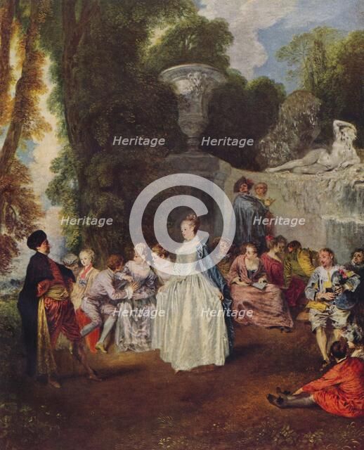 Fetes Venitiennes, c1718, (1938). Artist: Jean-Antoine Watteau
