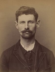 Fétis. Julien. 26 ans, né à New York (USA). Couvreur. Anarchiste. 3/3/94., 1894. Creator: Alphonse Bertillon