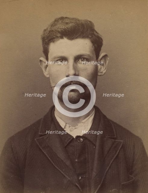 Fétis. Julien. 26 ans, né à New York (USA). Couvreur. Anarchiste. 3/3/94., 1894. Creator: Alphonse Bertillon.