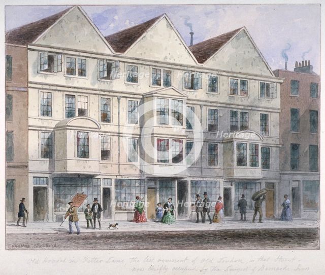 Fetter Lane, City of London, 1855. Artist: Thomas Hosmer Shepherd