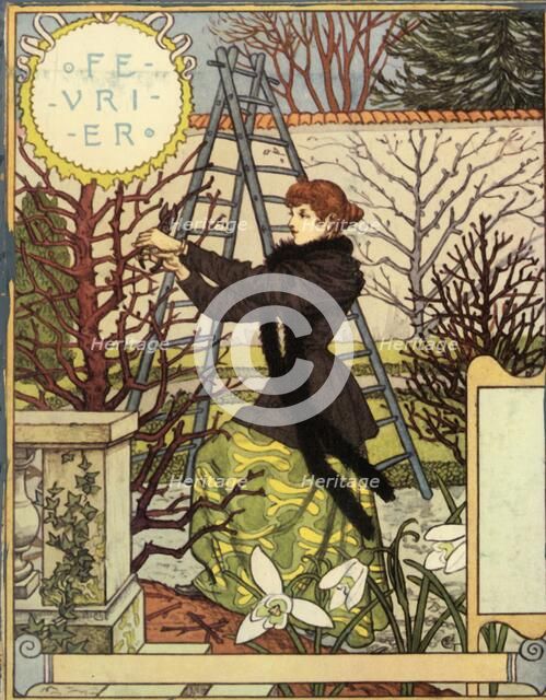 'Février', 1896. Creator: Eugene Samuel Grasset.