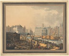 Feyge Dam, with part of the Fish Market at Amsterdam, 1797. Creator: Thomas Rowlandson