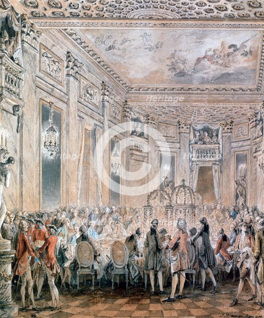 'Feast at Louveciennes', 1771. Artist: Jean-Michel Moreau