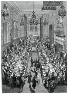 Feast At The Spanish Embassy, Paris, 1707, (1885).Artist: Scottin