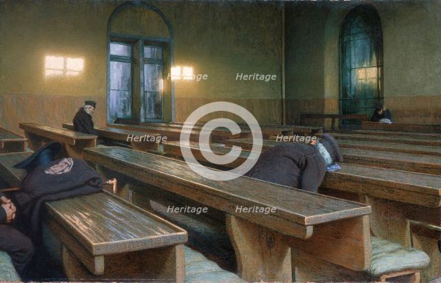 Feast Day at the Hospice Trivulzio in Milan, 1892. Creator: Morbelli, Angelo (1853-1919).