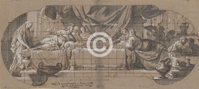 Feast in the House of Simon, 1699 or before. Creator: Melchior Steidl.