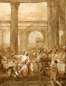Feast in the House of Simon 18th/early 19th century. Artist: Giovanni Domenico Tiepolo