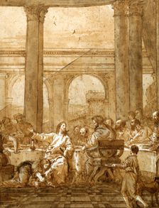 Feast in the House of Simon 18th/early 19th century. Artist: Giovanni Domenico Tiepolo