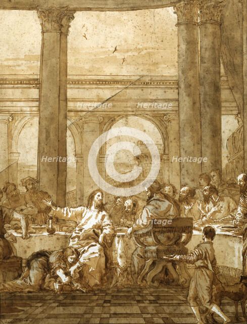 'Feast in the House of Simon', 18th/early 19th century. Artist: Giovanni Domenico Tiepolo