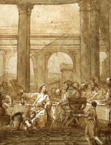 Feast in the House of Simon 18th/early 19th century. Artist: Giovanni Domenico Tiepolo