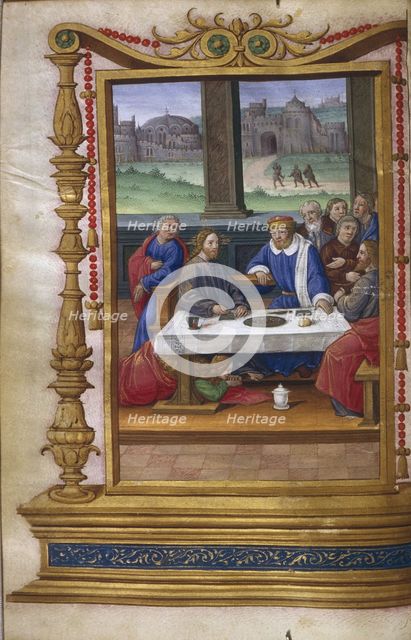 Feast in the House of Simon the Pharisee, 1500-1550. Artist: Master of Claude de France (active 1500-1550)