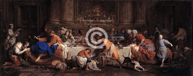 Feast in the House of Simon the Pharisee, ca 1748. Artist: Tibaldi-Subleyras, Maria Felice (1707-1770)
