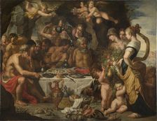 Feast of the Gods in a Cave near the Sea Shore, mid-17th century. Creator: Gerard Seghers