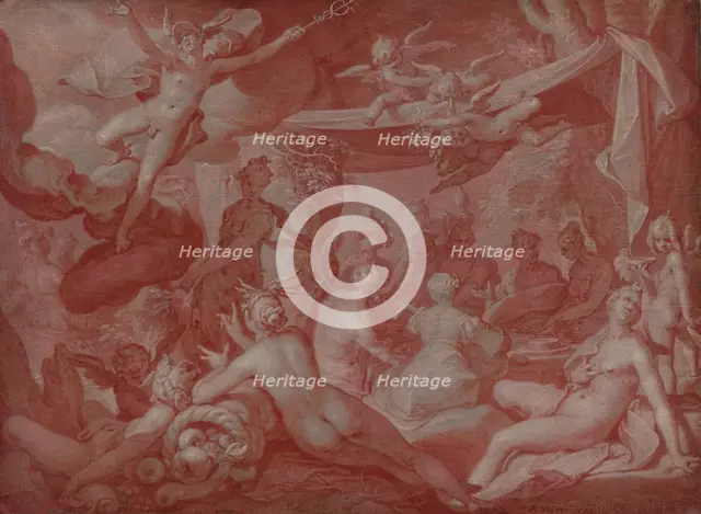 Feast of the Gods, possibly the Feast at the Wedding of Peleus and Thetis. Creator: Abraham Bloemaert.