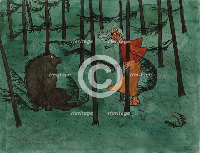 Fear in The Woods, 1896. Creator: Hugo Simberg.