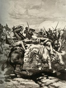 Fearless Cossacks Sabre and Put to Flight Hungarian Hussars 1916. Creator: Unknown