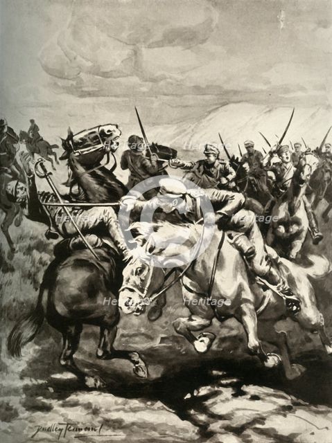 'Fearless Cossacks Sabre and Put to Flight Hungarian Hussars', 1916. Creator: Unknown.