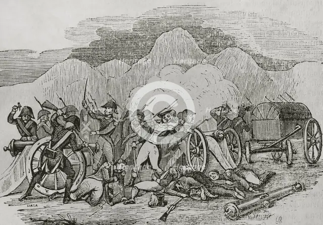 Feat of captain Manuel José Pineda, (January 1795), War of Roussillon (1793-1795), 1851.  Creator: Unknown.