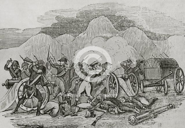 Feat of captain Manuel José Pineda, (January 1795), War of Roussillon (1793-1795), 1851.  Creator: Unknown.