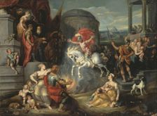 Feat of Marcus Curtius, 1641. Creator: Simon de Vos