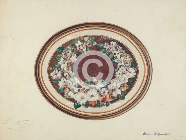 Feather Wreath, c. 1940. Creator: Marius Hansen.