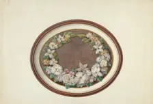Feather Wreath Oval Frame, 1935/1942. Creator: Esther Hansen