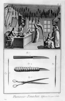 Feather-dresser, 1751-1777