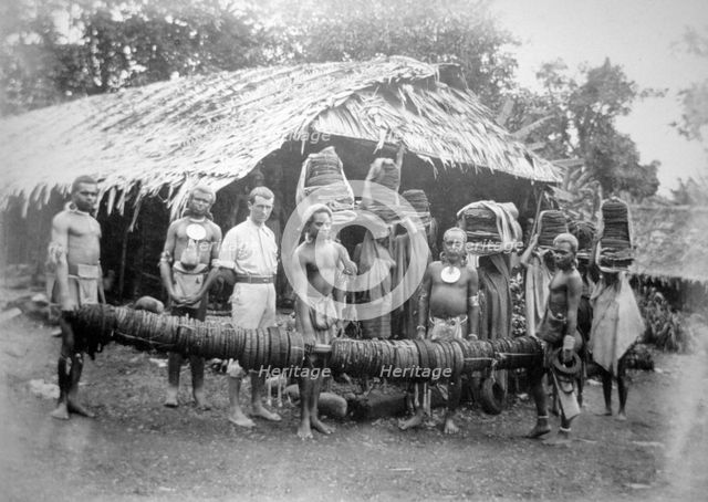 Feather money, brought to Forrest's house at Nelua, 1892. Artist: Unknown