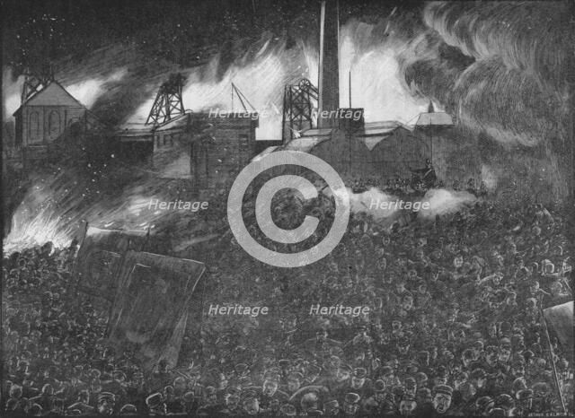 Featherstone riots: the soldiers firing on the people, 1893 (1906). Artist: Arthur Salmon.