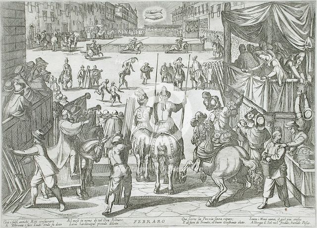 February: A Tournament, published 1599. Creator: Antonio Tempesta.