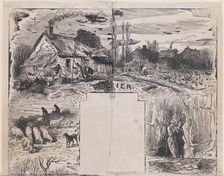 February from Album of Rustic Subjects, 1859. Creator: Charles Emile Jacque