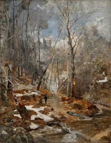 February mood - early spring in the Vienna Forest, 1884. Creator: Emil Jakob Schindler