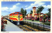 FEC Railway streamliner train Henry M Flagler, Florida, 1940. Artist: Karlberg