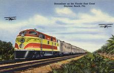 FEC Railway streamliner train Henry M Flagler, Florida, 1940