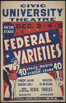 Federal Varieties, New York, 1936. Creator: Unknown