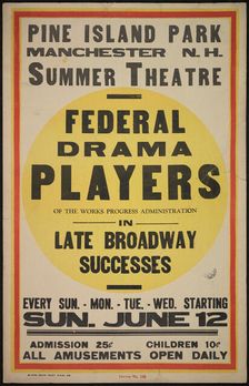 Federal Drama Players, Manchester, NH, [193-]. Creator: Unknown