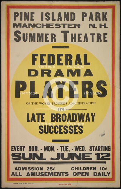 Federal Drama Players, Manchester, NH, [193-]. Creator: Unknown.