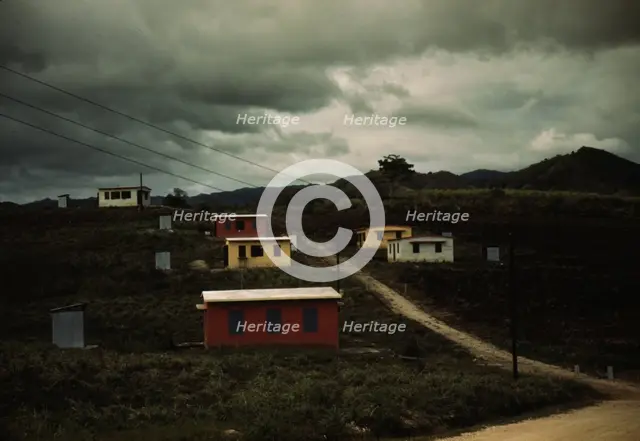 Federal housing project on the outskirts of the town of Yauco, Puerto Rico., 1942. Creator: Jack Delano.
