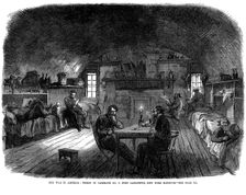 Federal (northern) prison in Fort Lafayette, New York Harbour, American Civil War, 1865
