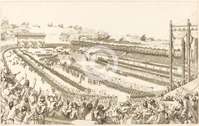 Federation Generale de Francais au Champ de Mars le 14 juillet 1790, probably 1794. Creator: Antoine Jean Duclos.