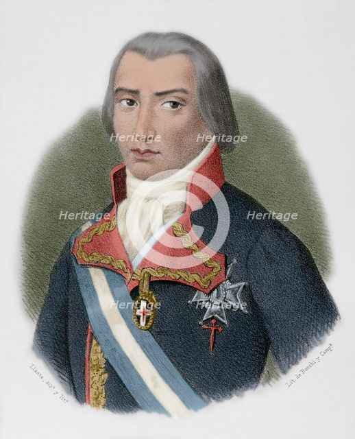 Federico Gravina, (Federico Carlos Gravina y Napoli), (1756-1806), 1867.  Creator: Santiago Llanta.