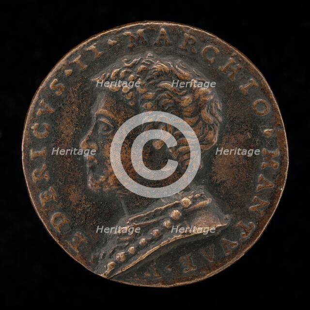 Federigo II Gonzaga, 1500-1540, 5th Marquess of Mantua 1519 and 1st Duke of Mantua 1530 [obverse], p Creator: Giovanni Maria Pomedelli.