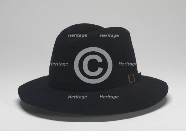 Fedora worn by Michael Jackson during Victory tour, 1984. Creator: Maddest Hatter.
