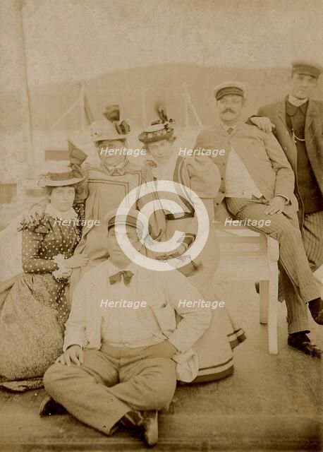 Fedotova GN - actress of the Maly Theatre with her troupe on the steamer "Lieutenant Malygin", 1897. Creator: Unknown.