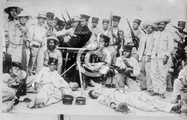 Feds 2 miles out of Guyaymas [i.e., Guaymas], 1914. Creator: Bain News Service.