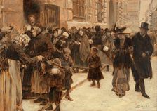 Feeding the Poor, 1911. Creator: Gause, Wilhelm (1853-1916)