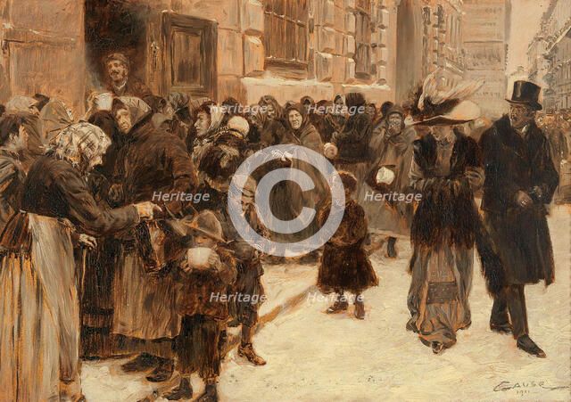 Feeding the Poor, 1911. Creator: Gause, Wilhelm (1853-1916).